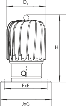 rotating chimney cowl oblong